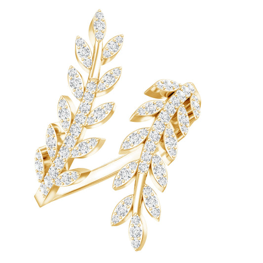 Certified Nature Inspired Lab Grown Diamond Cocktail Ring For Women
