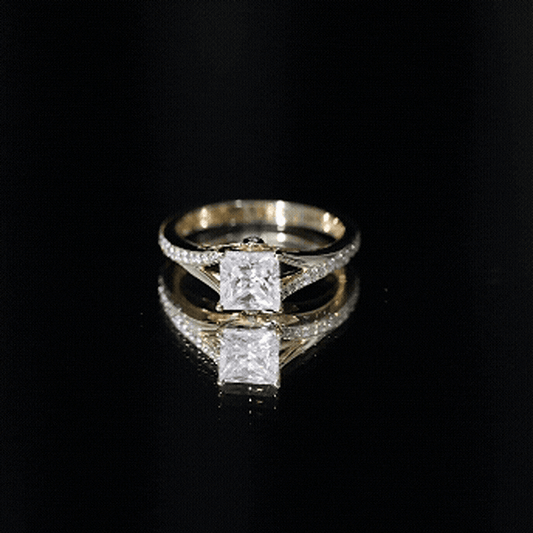 Princess Cut Engagement Ring for Women With Lab Created Diamond