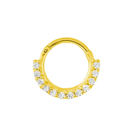 316L Surgical Steel Segment Nose Ring Zircon Septum Clicker Ear Cartilage Helix Daith Hoop Body  Piercing Jewelry