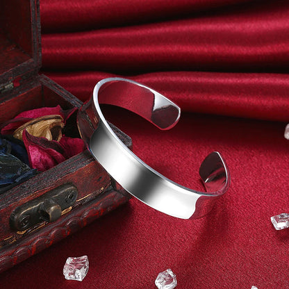Wholesale Fine 925 Sterling Silver Bangles Bracelet Charms Heart Open for Women Lady Jewelry Adjustment Cuff Wedding Gift