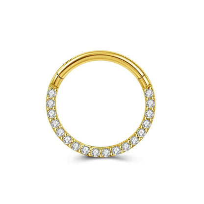 316L Surgical Steel Segment Nose Ring Zircon Septum Clicker Ear Cartilage Helix Daith Hoop Body  Piercing Jewelry