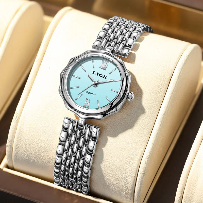 Women's Gold Alloy Bracelet Watch 28mm Roman Dial Quartz