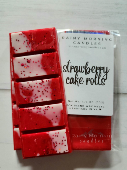 Strawberry Cake Rolls | Wax Melts Rainy Morning Candles