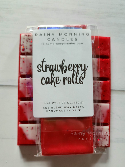 Strawberry Cake Rolls | Wax Melts Rainy Morning Candles