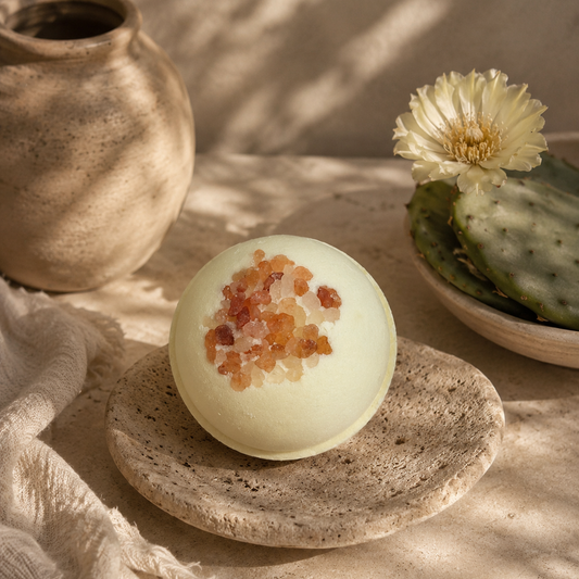 Sea Salt + Cactus Flower - Hemp Infused Bath Bomb Mobaak Aromatherapy Shoppe