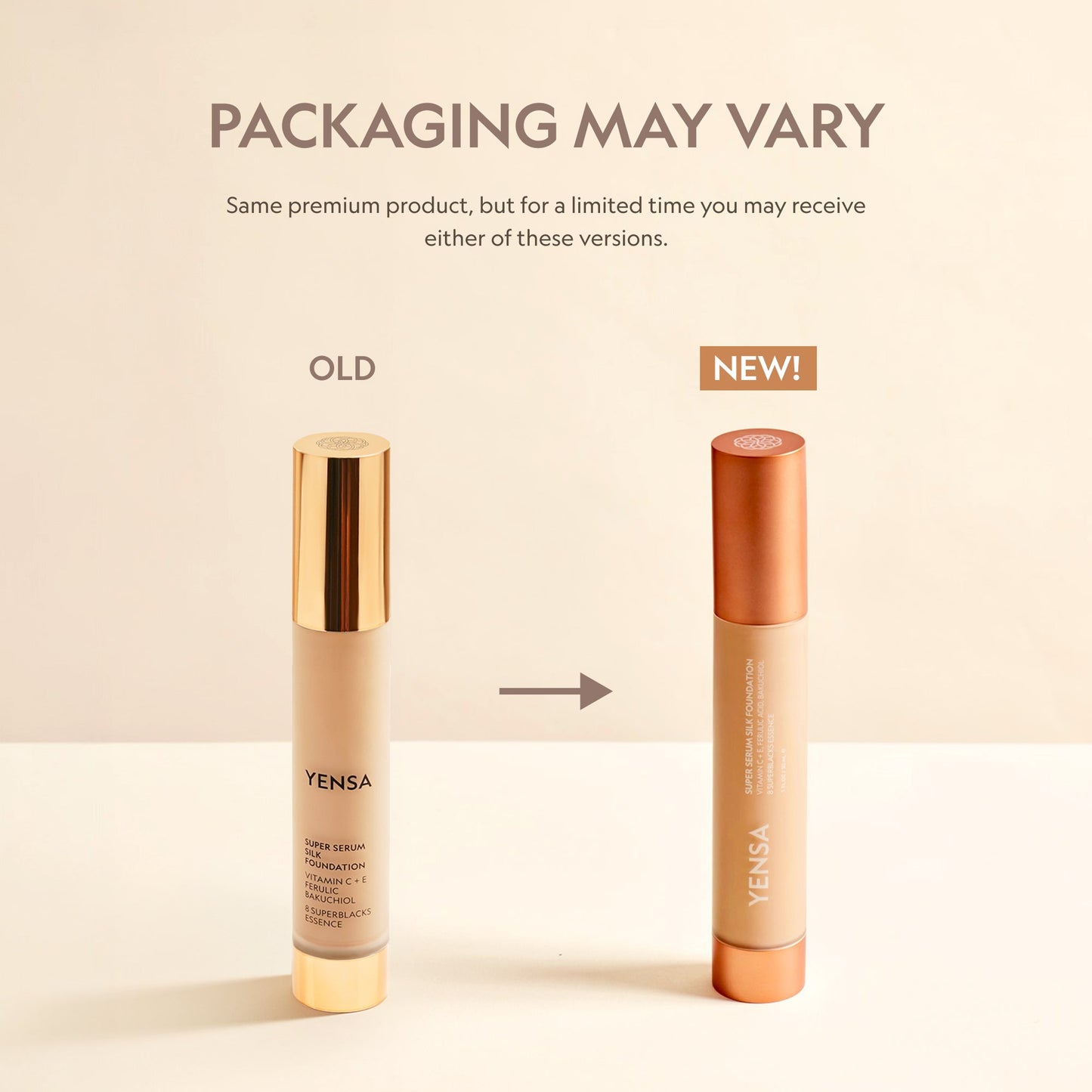 Super Serum Silk Natural Glow Hydrating Peptide Foundation For Radiant Skin YENSA