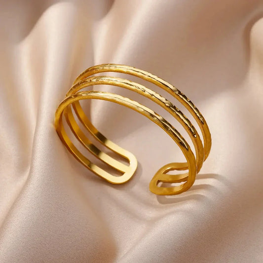 Stainless Steel Bangles Bracelet For Women Gold Plated Luxury Multi-layer Bracelets 2023 Free Shipping Jewelry Pulseras Mujer