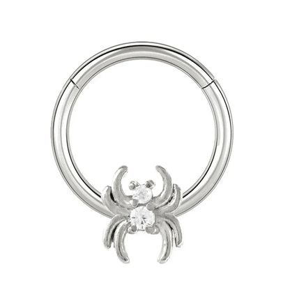 316L Surgical Steel Segment Nose Ring Zircon Septum Clicker Ear Cartilage Helix Daith Hoop Body  Piercing Jewelry