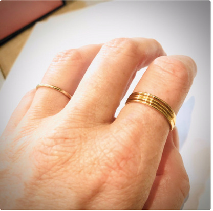 14k gold-fill or sterling silver SMOOTH RING SET