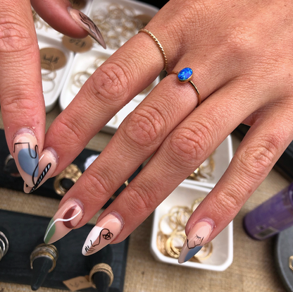 14k gold filled OPAL OVAL RING