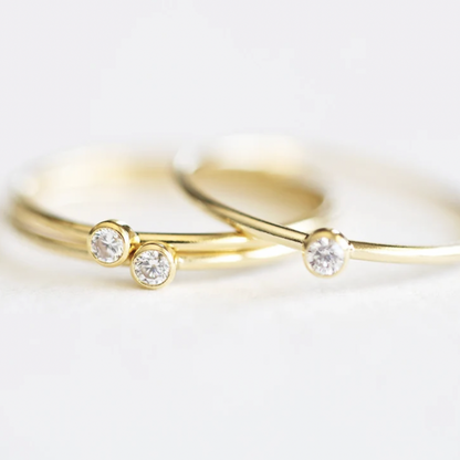14k gold filled CLEAR CUBIC ZIRCONIA DIAMOND RING