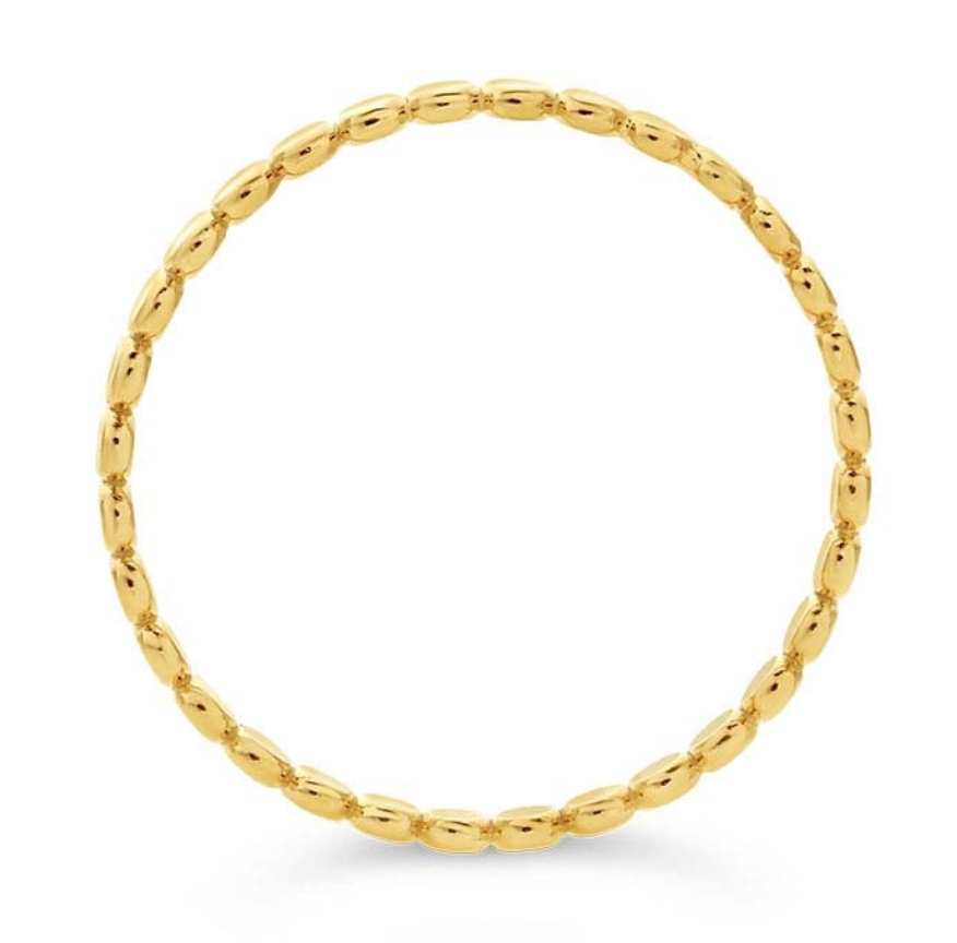 14k gold filled or sterling silver FLAT BEADED BAND RING