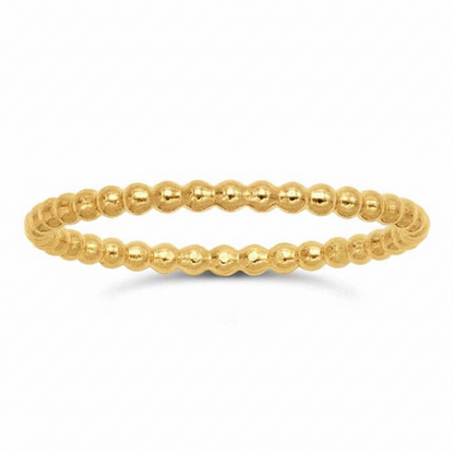 14k gold filled BUBBLE BEADED STACKING RING