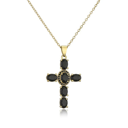 NEWBUY Classic Design Cross Pendant Necklace For Women 2026 Hot Sale Luxury AAA Cubic Zirconia Crystal Christian Jewelry Gift