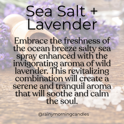 Sea Salt + Lavender | Wax Melts Rainy Morning Candles