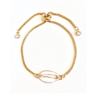 Seashell Bracelet Adjustable Spring Closure