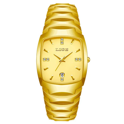 Women's Rose Gold Stainless Steel Luminous Date Slim Watch