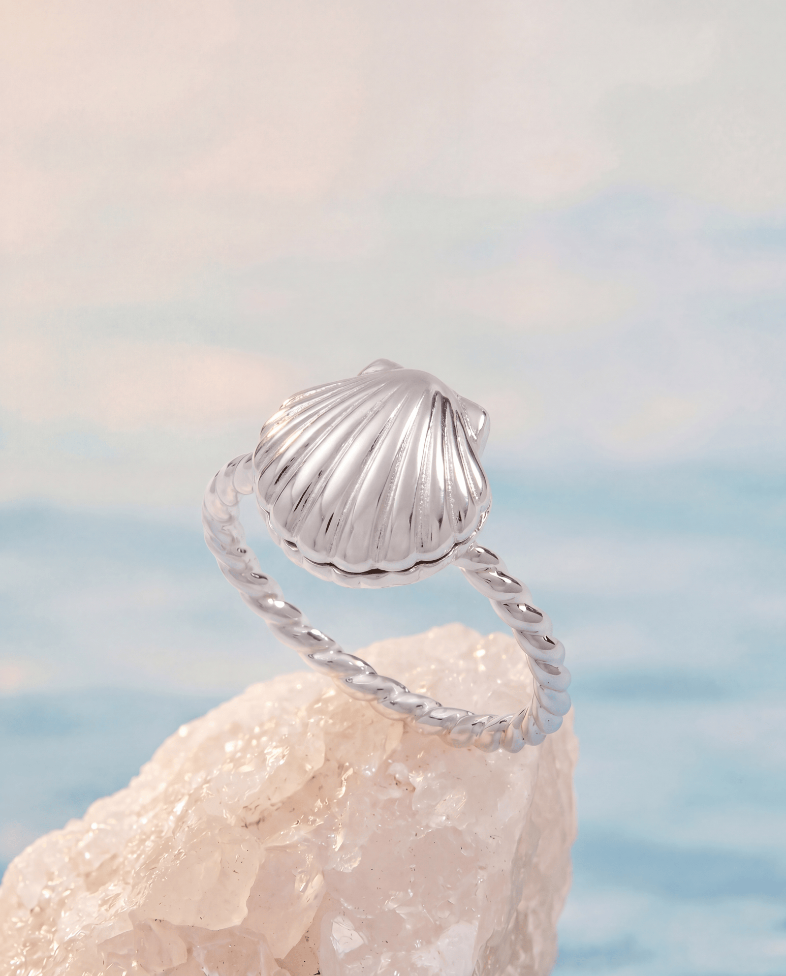 Salt + Sea 'Seashells Are Love Letters In The Sand' Locket Ring ALEX AND ANI