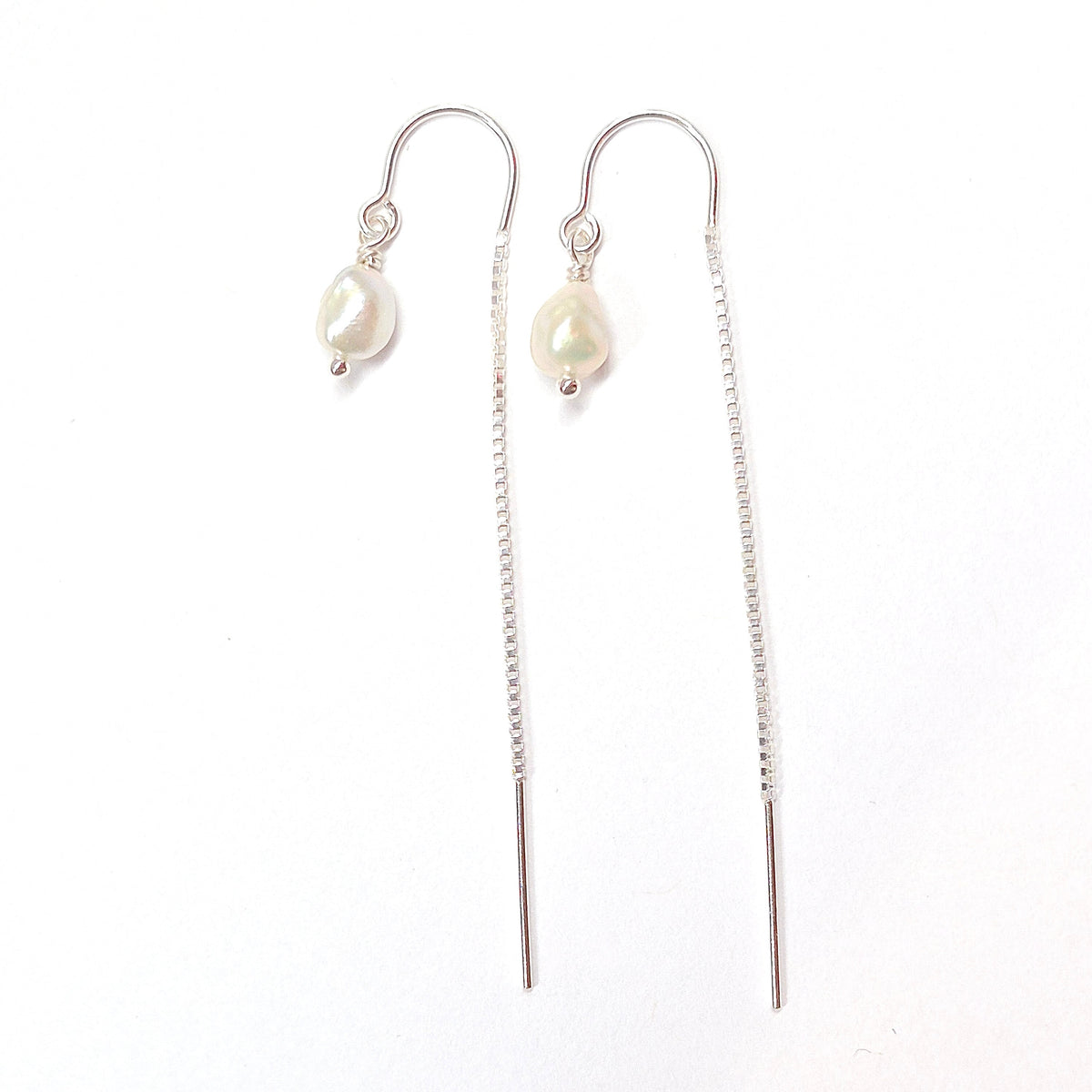 Keshi Pearl Threader Earrings