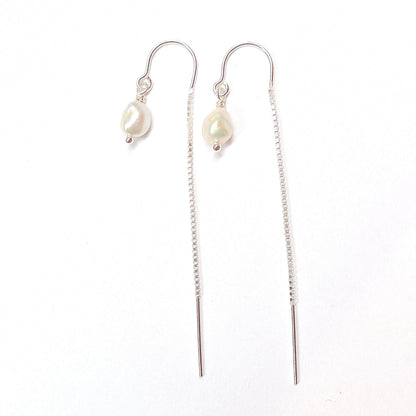 Keshi Pearl Threader Earrings