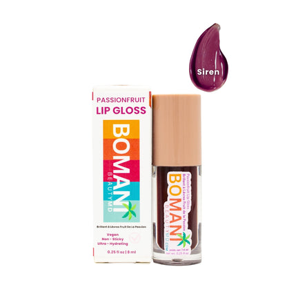 Siren - Passionfruit Oil Lip Gloss Bomani Beauty MD