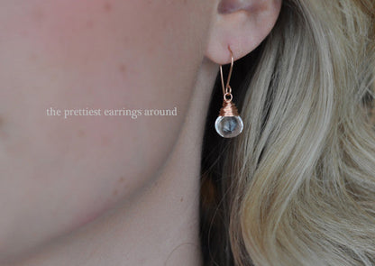 Crystal Quartz Dangle Earrings - Vow