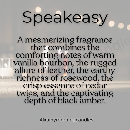 Speakeasy | Bourbon + Cedarwood | Wax Melts Rainy Morning Candles