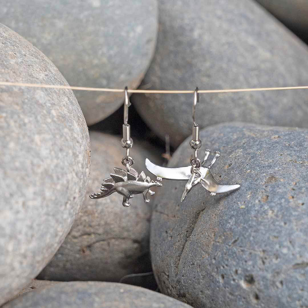 Pteradactyl & Stegosaurus Earrings