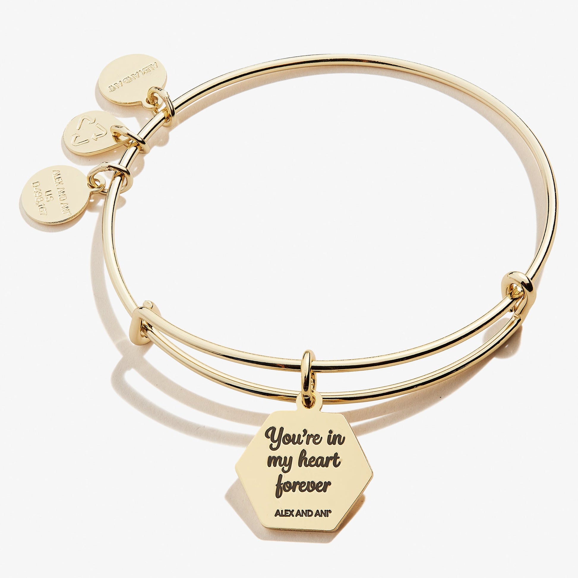 Stepmom 'You're In My Heart Forever' Charm Bangle ALEX AND ANI