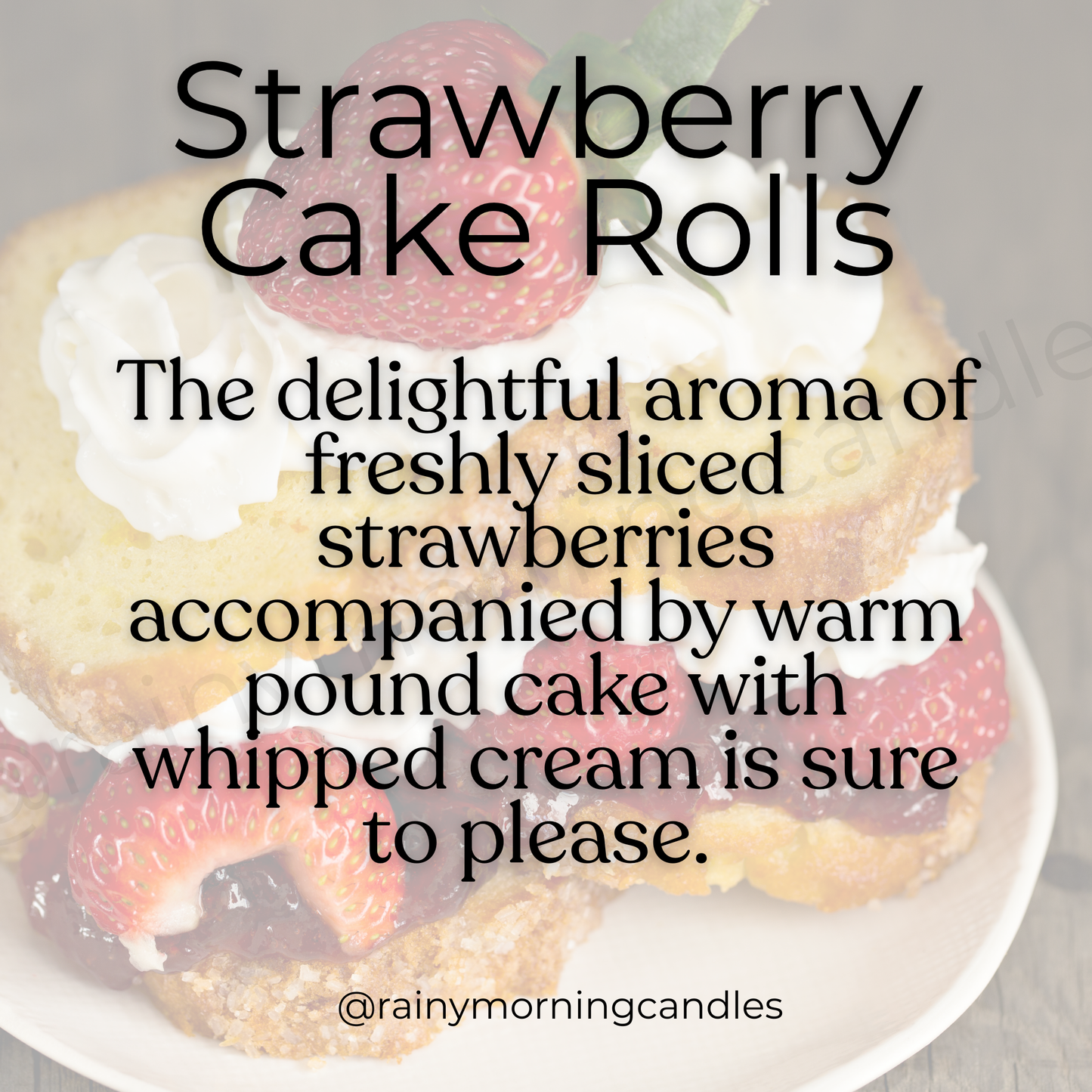 Strawberry Cake Rolls | Wax Melts Rainy Morning Candles