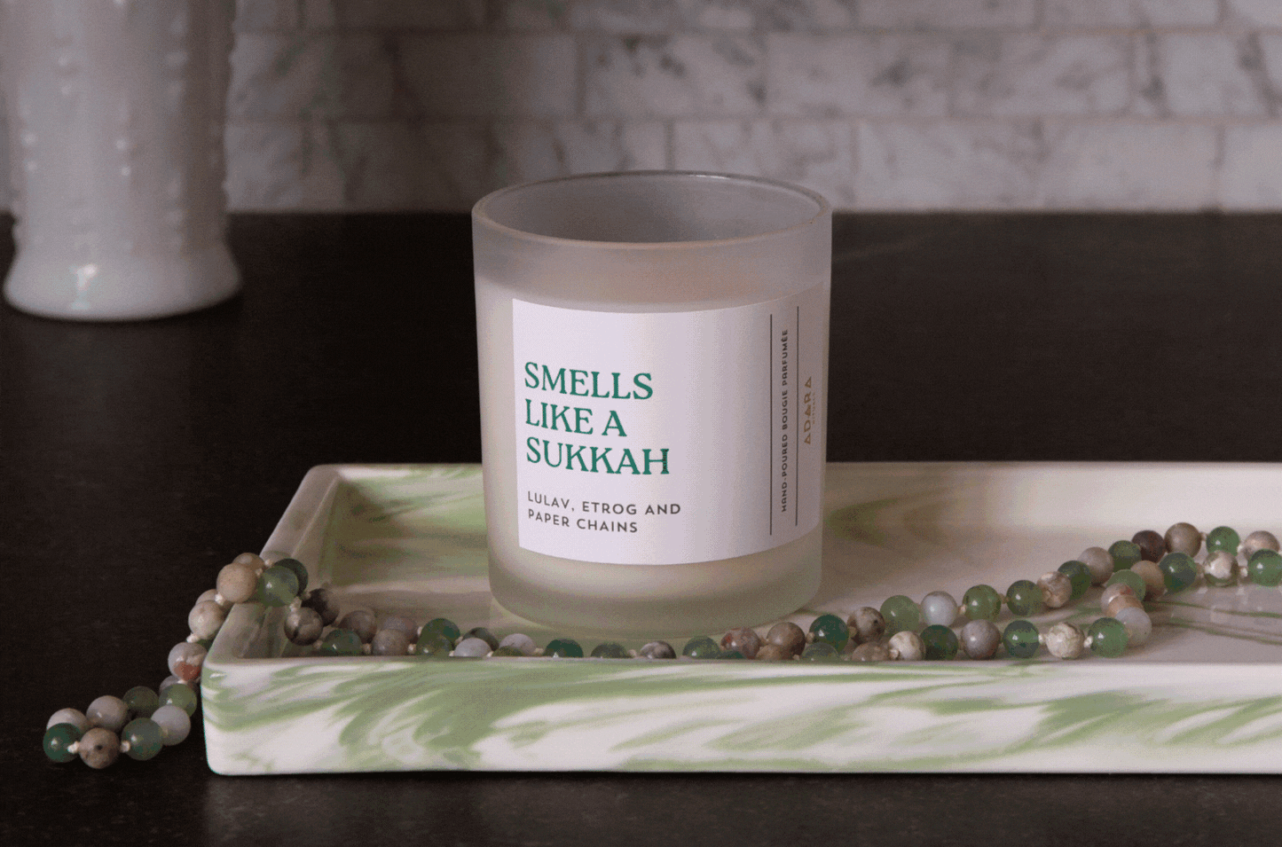 Smells Like A Sukkah - Lulav, Etrog, and Paper Chains Scented Candle Adara Rituals