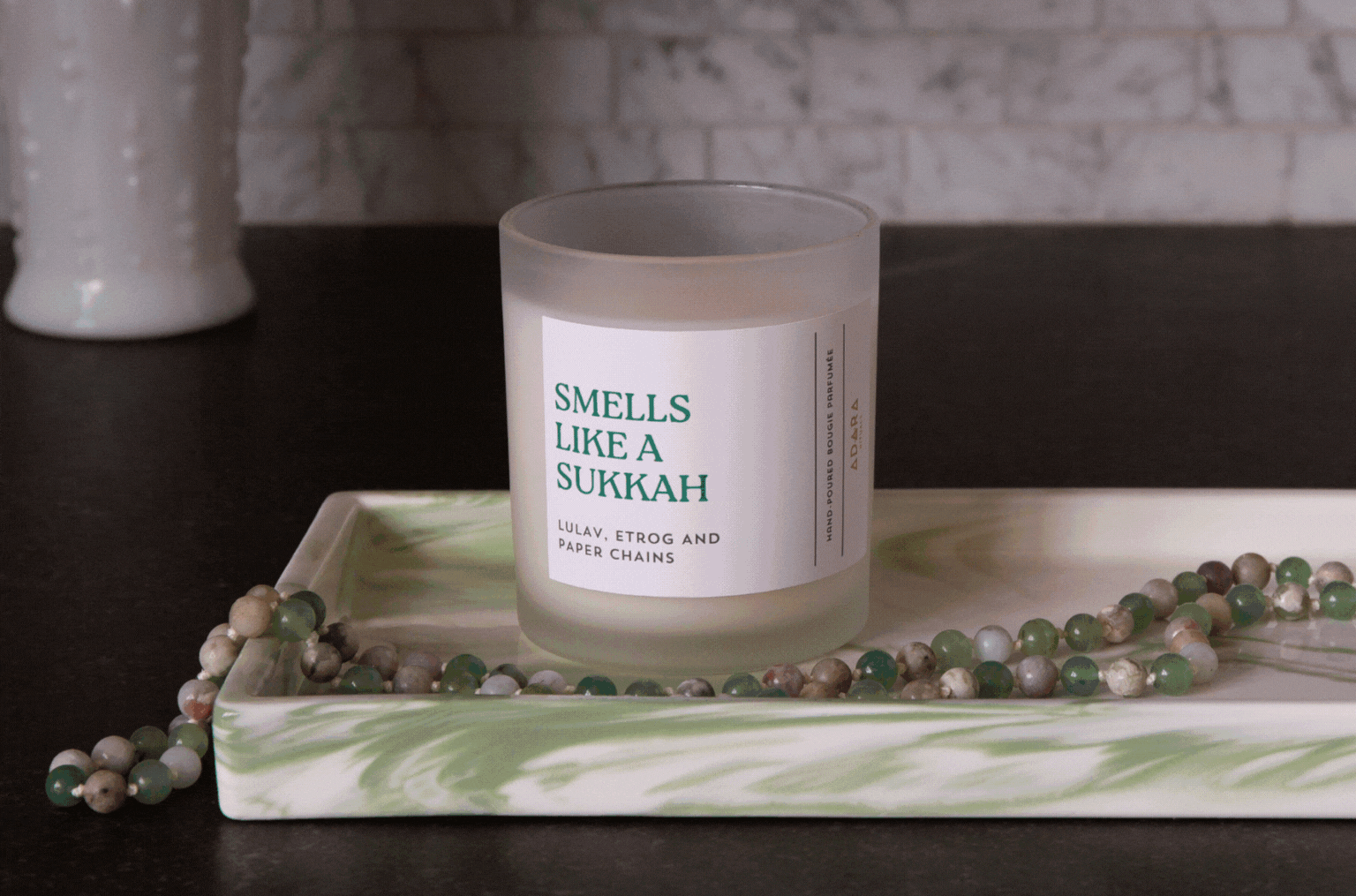 Smells Like A Sukkah - Lulav, Etrog, and Paper Chains Scented Candle Adara Rituals