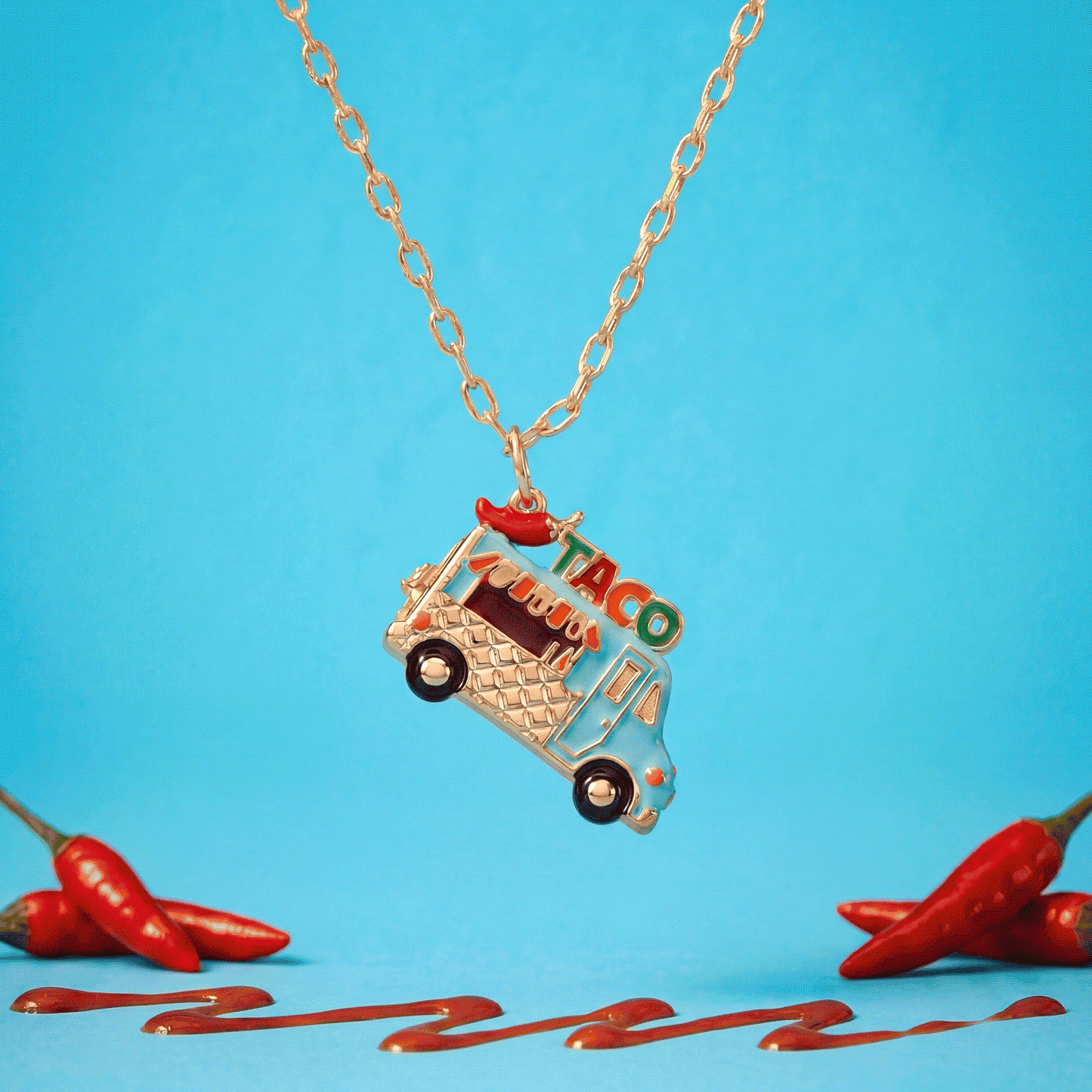 Taco Truck Locket Necklace ALEX AND ANI