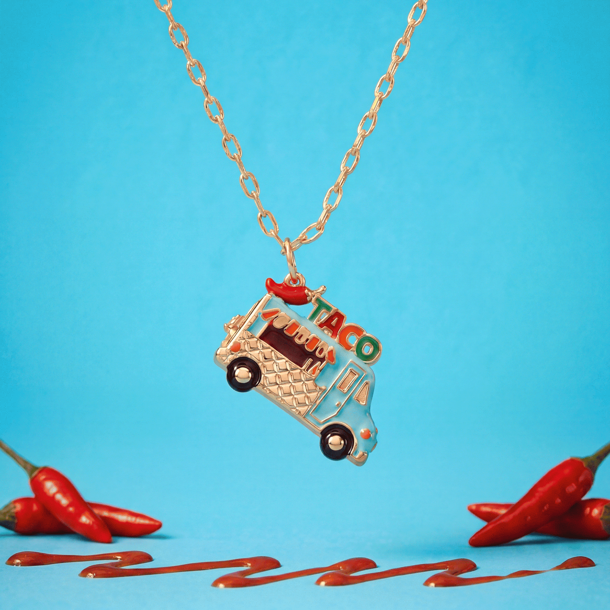 Taco Truck Locket Necklace ALEX AND ANI