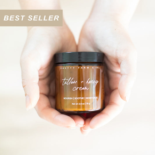 Fragrance Free Tallow + Honey Cream for Sensitive Skin Pretty farm girl