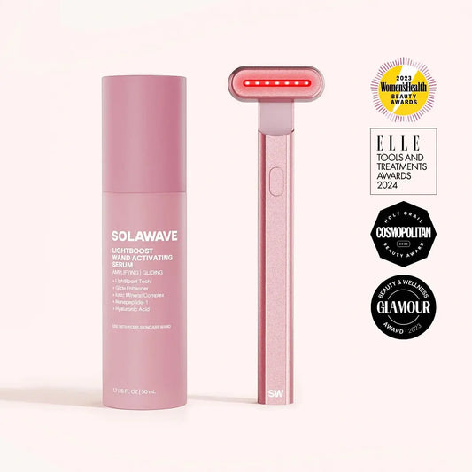 4-in-1 Red Light Therapy Wand & Activating Serum Kit Solawave