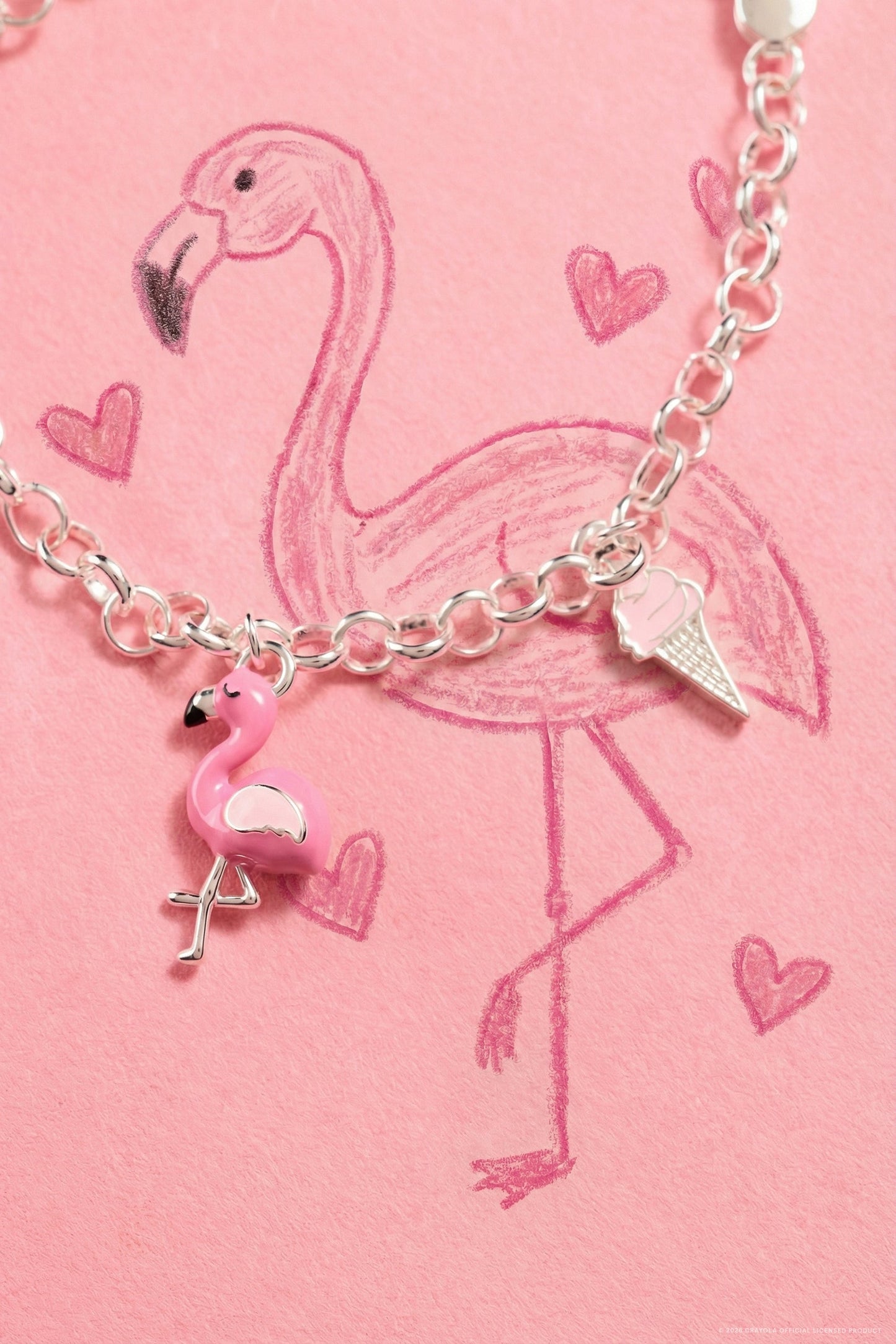 Crayola Fan Favorites Tickle Me Pink Charm Bracelet ALEX AND ANI