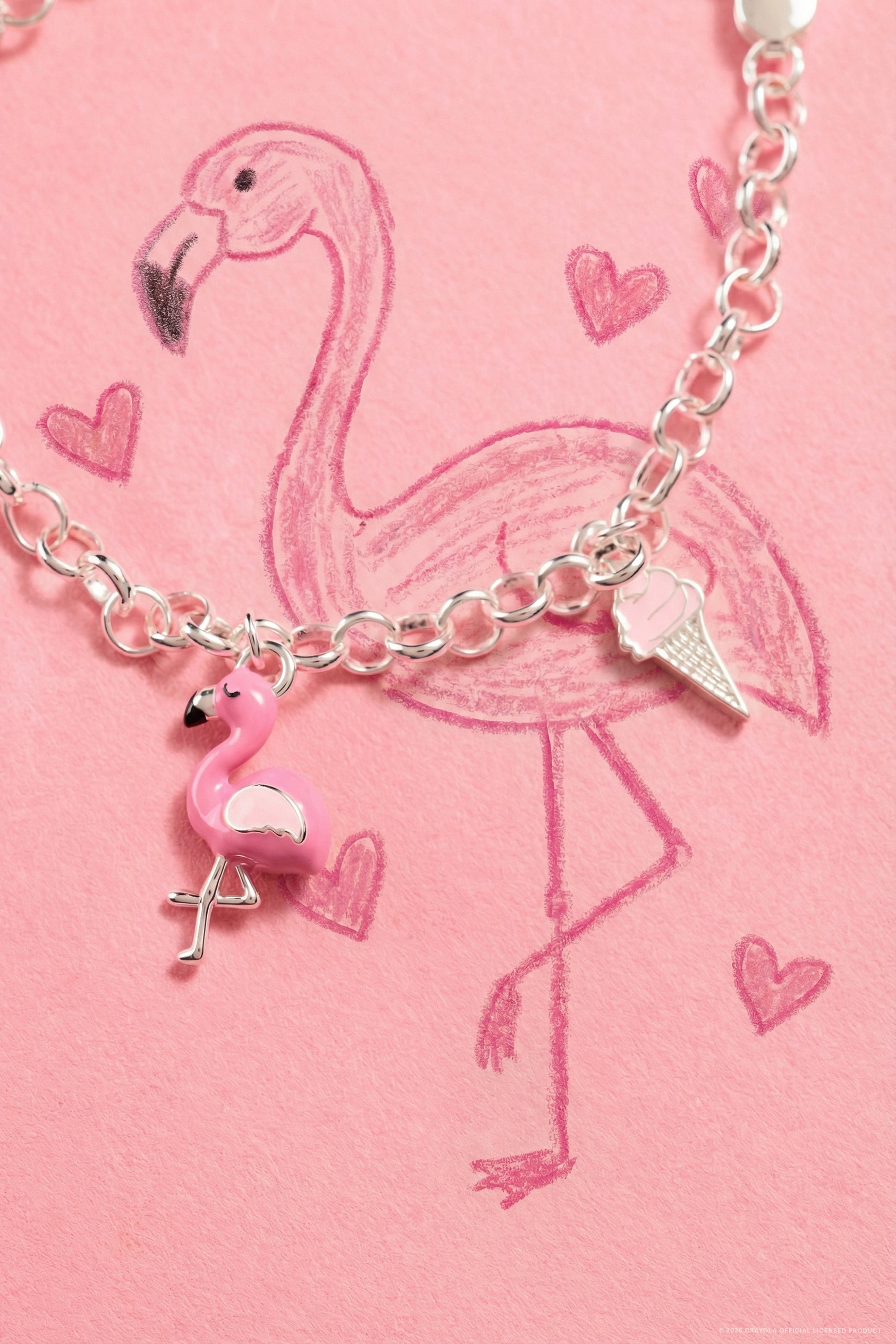 Crayola Fan Favorites Tickle Me Pink Charm Bracelet ALEX AND ANI