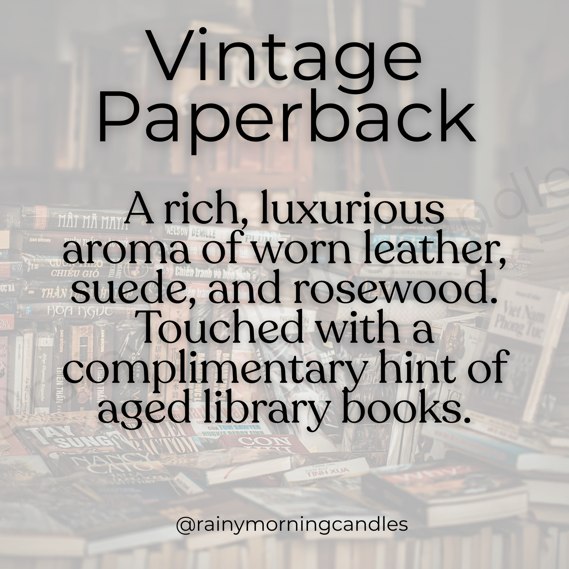 Vintage Paperback | Wax Melts Rainy Morning Candles