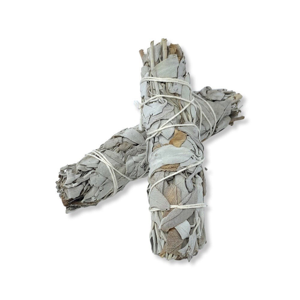 White Sage Bundles - Flower Wrapped - Smudging - Space Clearing Protection Divine Light Codes