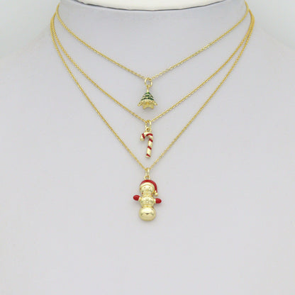 Christmas tree Snowman Candy Cane Charm Pendant, Sku#Y1068