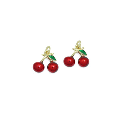 Enamel Cherry Charm, Sku#Y577