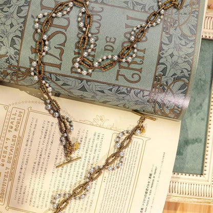 Perle Tressée Pearl Chain Bracelet Maison YuTang