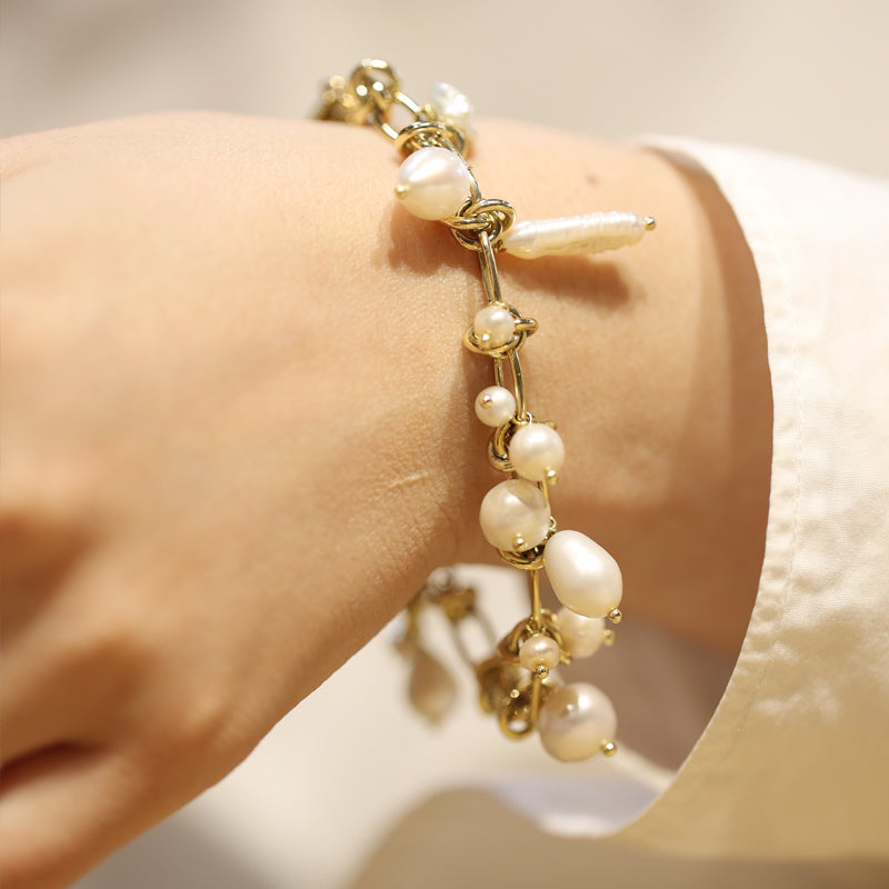 Seafoam Baroque Pearl Bracelet Maison YuTang
