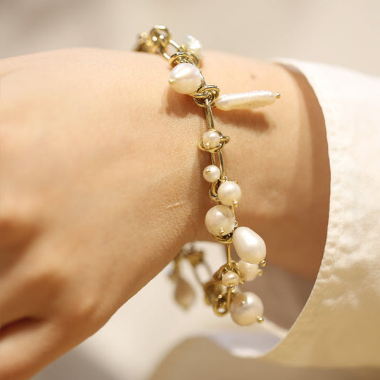 Seafoam Baroque Pearl Bracelet Maison YuTang