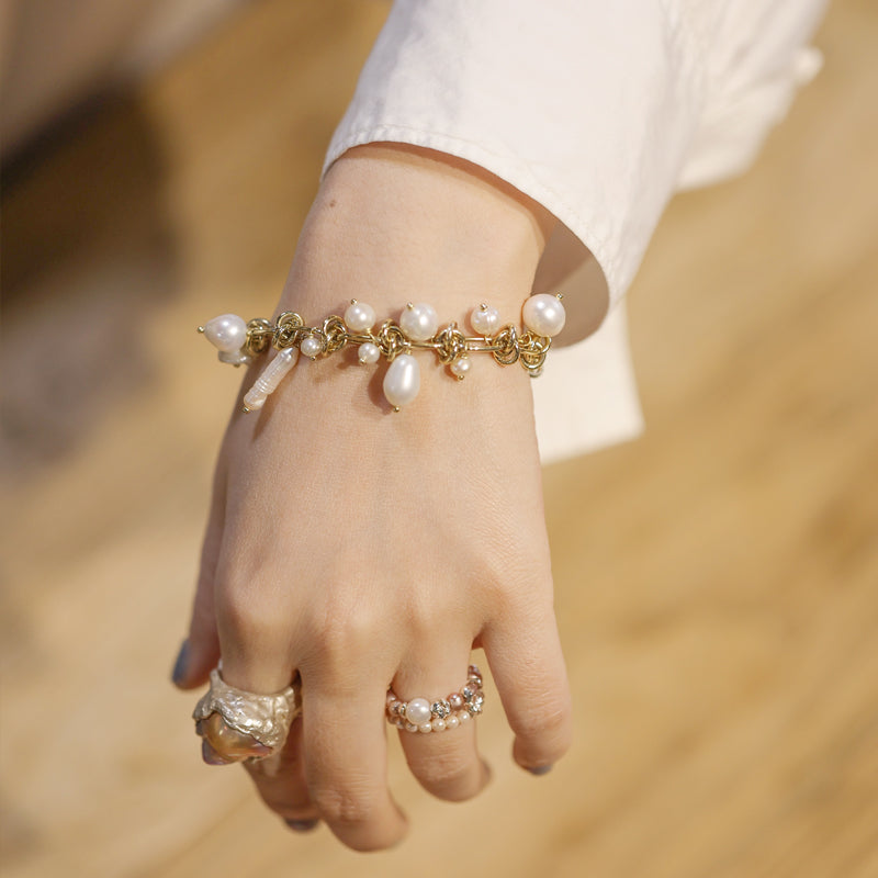 Seafoam Baroque Pearl Bracelet Maison YuTang