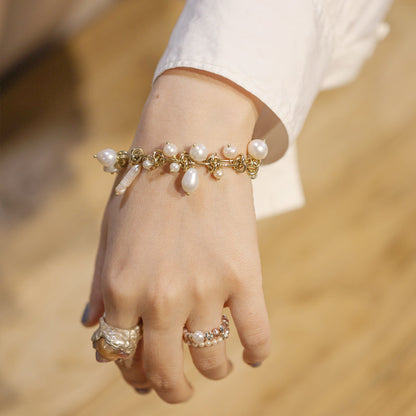 Seafoam Baroque Pearl Bracelet Maison YuTang