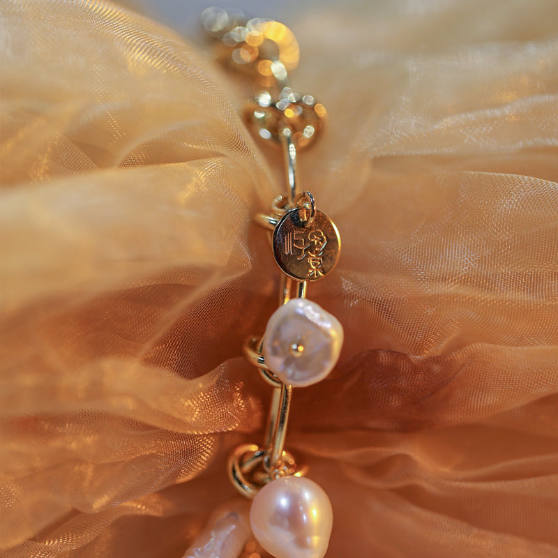 Seafoam Baroque Pearl Bracelet Maison YuTang