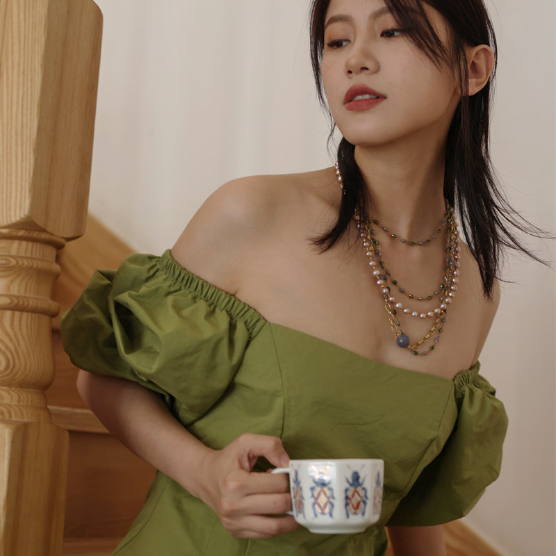 Trinity Orbit Necklace Maison YuTang
