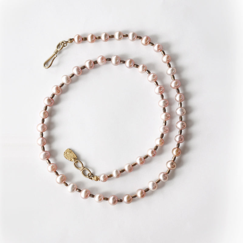 Aurielle Agate & Pearl Necklace Maison YuTang